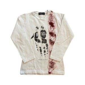 Manuell & Frank Graphic Long Sleeve Stretchy T-shirt Made In Italy USA sz 8 boy